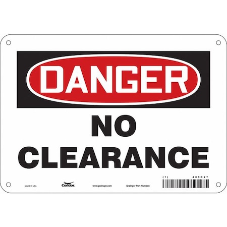 Condor Danger, NO CLEARANCE, 10 in W x 7 in H, Vertical Rectangle, Polyethylene, 485K27 485K27