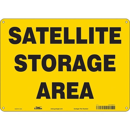Condor Safety Sign, 10 in Height, 14 in Width, Aluminum, Horizontal Rectangle, English, 485M93 485M93