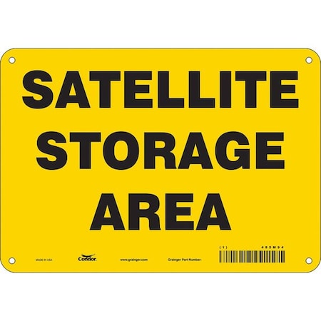 Condor Safety Sign, 7 in Height, 10 in Width, Polyethylene, Vertical Rectangle, English, 485M94 485M94