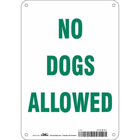 Condor Safety Sign, 10 in Height, 7 in Width, Vinyl, Horizontal Rectangle, English 485M43