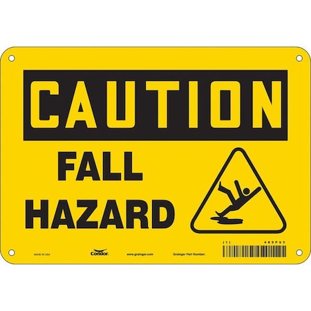 Condor Safety Sign, 7 in Height, 10 in Width, Aluminum, Vertical Rectangle, English, 485P93 485P93