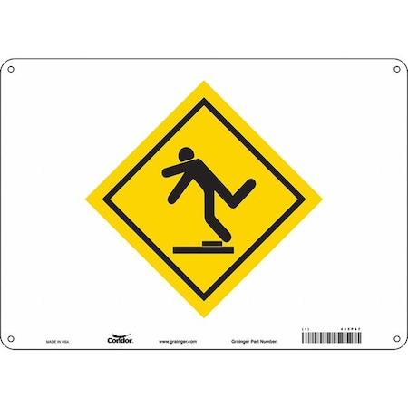 Condor Safety Sign, 10 in Height, 14 in Width, Aluminum, Horizontal Rectangle, English, 485P67 485P67