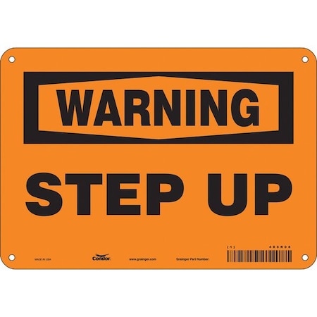 Condor Safety Sign, 7 in Height, 10 in Width, Aluminum, Vertical Rectangle, English, 485R08 485R08