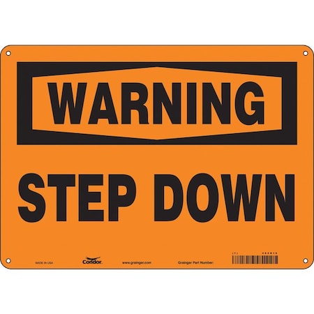 Condor Safety Sign, 10 in Height, 14 in Width, Polyethylene, Horizontal Rectangle, English, 485R19 485R19