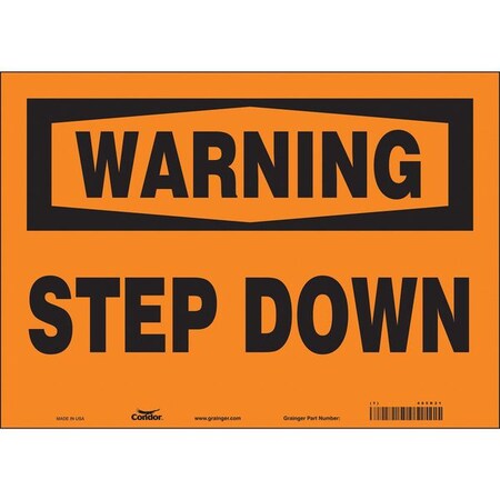 Condor Safety Sign, 10 in Height, 14 in Width, Vinyl, Horizontal Rectangle, English, 485R21 485R21