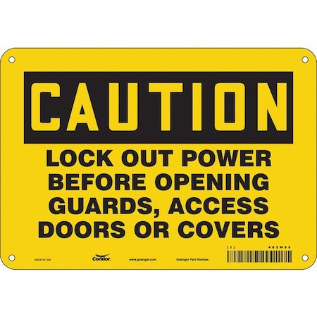 Condor Lockout Sign, 10" W, 7" H, 0.032" Thickness, 485W99 485W99