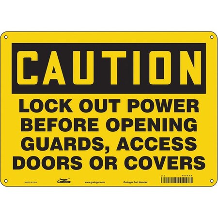 Condor Lockout Sign, 14"W, 10" H, 0.055" Thickness 485X03
