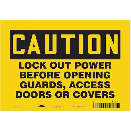 Condor Lockout Sign, 10" W, 7" H, 0.004" Thickness, 485X04 485X04