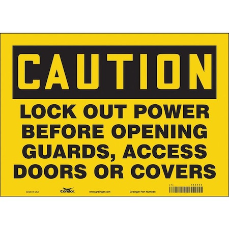 Condor Lockout Sign, 14"W, 10" H, 0.004" Thickness, 485X05 485X05