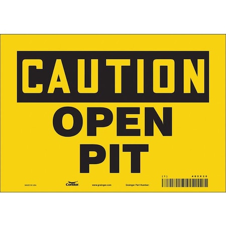 Condor Safety Sign, 7 in Height, 10 in Width, Vinyl, Vertical Rectangle, English, 485X26 485X26