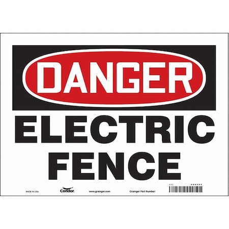 Condor Safety Sign, 10 in Height, 14 in Width, Vinyl, Horizontal Rectangle, English, 485Y84 485Y84