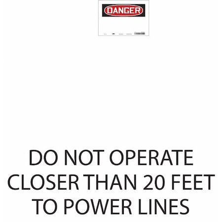 Condor Safety Sign, 7 in Height, 10 in Width, Vinyl, Vertical Rectangle, English, 485Y87 485Y87