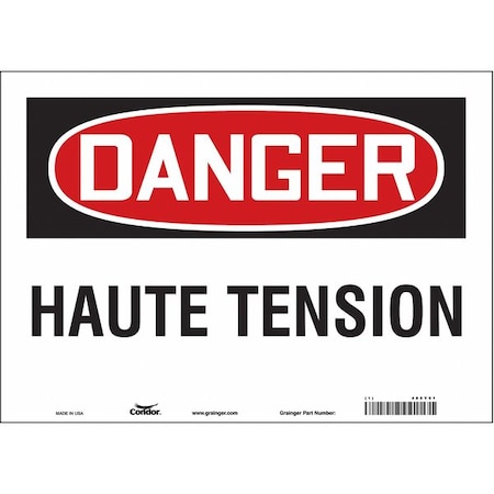 Condor Electrical Sign, 14" W, 10" H, 0.004" Thick, 485Y91 485Y91