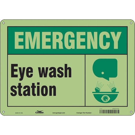 Condor EYE WASH STATION, 14 in W x 10 in H, Horizontal Rectangle, Polyethylene, 485Y42 485Y42