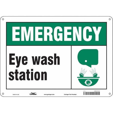 Condor EYE WASH STATION, 14 in W x 10 in H, Horizontal Rectangle, Polyethylene, 485Y46 485Y46