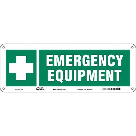 Condor EMERGENCY EQUIPMENT, 14 in W x 5 in H, Vertical Rectangle, Polyethylene, 485Y53 485Y53