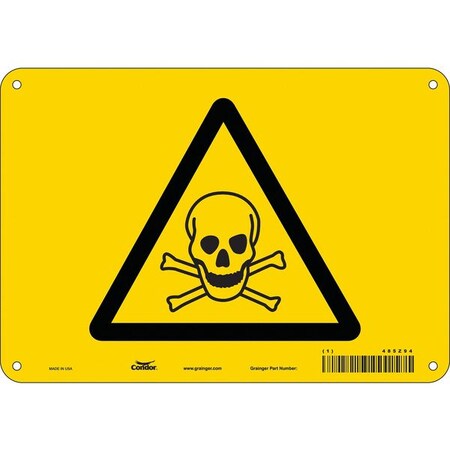 Condor Safety Sign, 7 in Height, 10 in Width, Vinyl, Vertical Rectangle, English, 485Z94 485Z94