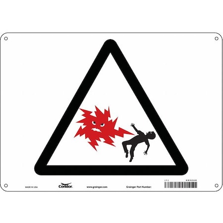 Condor Electrical Sign, 14" W, 10" H, 0.055" Thick, 485Z28 485Z28