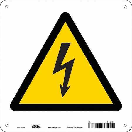 Condor Electrical Sign, 10" W, 10" H, 0.055" Thick 485Z32