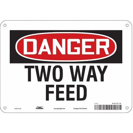 Condor Safety Sign, 7 in Height, 10 in Width, Aluminum, Vertical Rectangle, English, 485Z39 485Z39