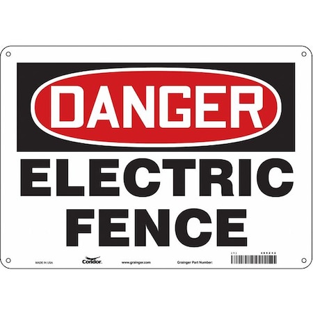 Condor Safety Sign, 10 in Height, 14 in Width, Aluminum, Horizontal Rectangle, English, 485Z42 485Z42