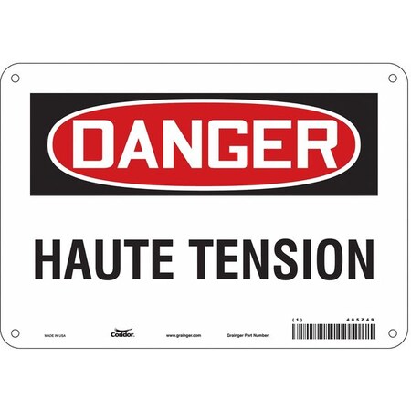 Condor Electrical Sign, 10" W, 7" H, 0.032" Thick, 485Z49 485Z49