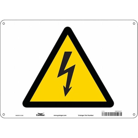 Condor Electrical Sign, 14" W, 10" H, 0.032" Thick, 485Z57 485Z57