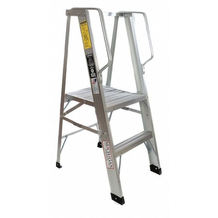 Michigan Ladder 2 ft. Aluminum 300 lb. Platform Stepladder, Type IA 334002