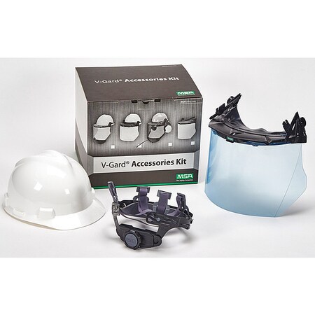 Msa Safety Front Brim Hard Hat, Type 1, Class E, Ratchet (4-Point) 10118695