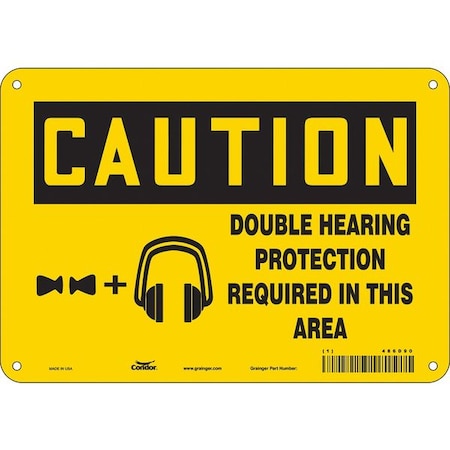Condor Safety Sign, 7 in Height, 10 in Width, Aluminum, Vertical Rectangle, English, 486D90 486D90