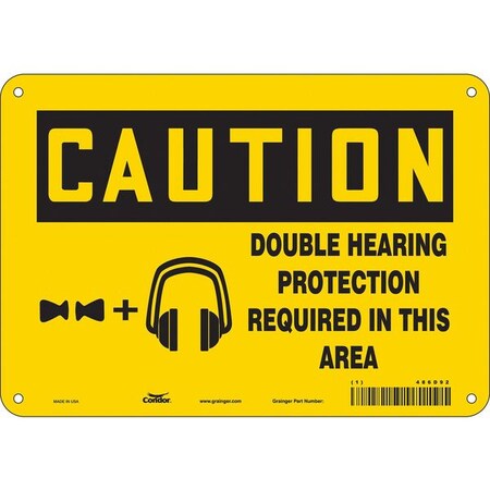 Condor Safety Sign, 7 in Height, 10 in Width, Polyethylene, Vertical Rectangle, English, 486D92 486D92