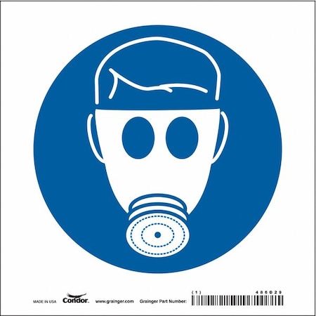 Condor Safety Sign, 7" W, 7" H, 0.004" Thickness, 486D29 486D29