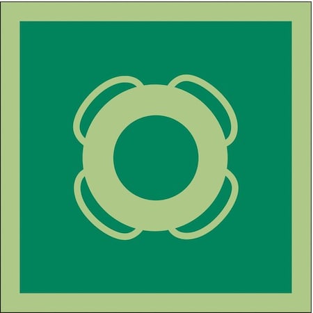 Condor (Life Buoy Symbol), 6 in W x 6 in H, Square, Vinyl, 486F84 486F84