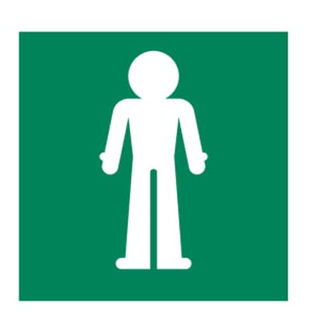 Condor (Immersion Suit Symbol), 6 in W x 6 in H, Square, Polycarbonate, 486F93 486F93