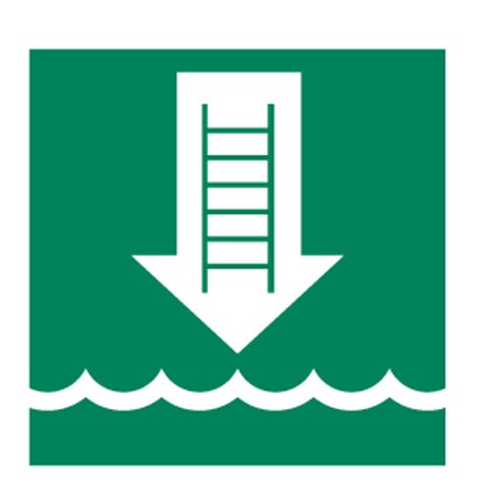Condor (EMBARKATION LADDER SYMBOL), 6 in W x 6 in H, Square, Polycarbonate, 486F71 486F71