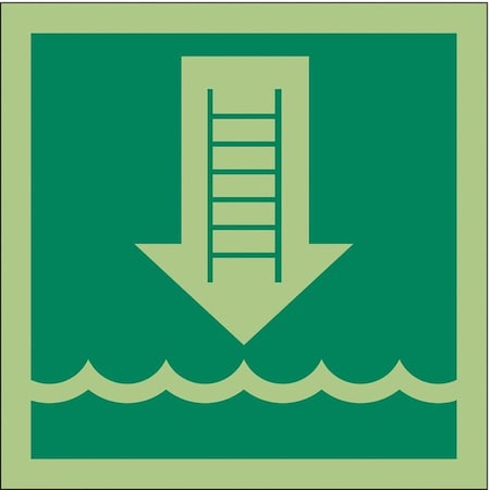 Condor (EMBARKATION LADDER SYMBOL), 6 in W x 6 in H, Square, Vinyl, 486F72 486F72