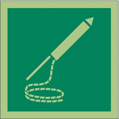 Condor (Line Throwing Appliance Symbol), 6 in W x 6 in H, Square, Vinyl, 486F78 486F78