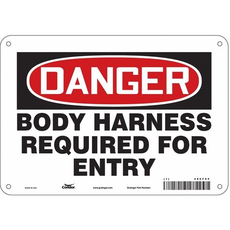 Condor Safety Sign, 7 in Height, 10 in Width, Aluminum, Vertical Rectangle, English, 486F05 486F05