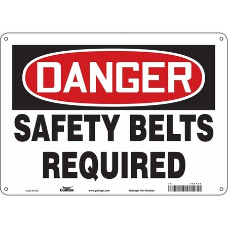 Condor Safety Sign, 10 in Height, 14 in Width, Aluminum, Horizontal Rectangle, English, 486F12 486F12