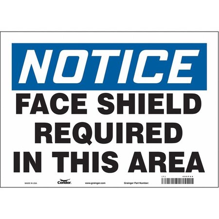 Condor Safety Sign, 10 in Height, 14 in Width, Vinyl, Horizontal Rectangle, English, 486F44 486F44