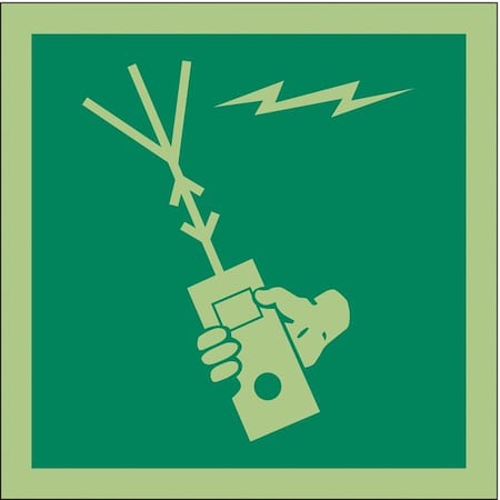 Condor (Survival Craft Portable Radio Symbol), 6 in W x 6 in H, Square, Vinyl, 486F54 486F54