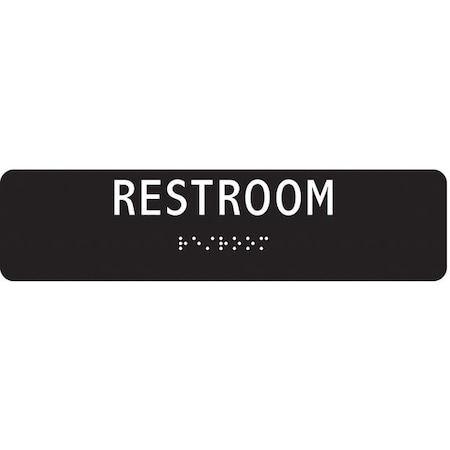 Condor RESTROOM, 8 in W x 2 in H, Horizontal Rectangle, Modified Acrylic, 486G71 486G71