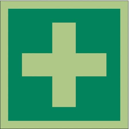 Condor (FIRST AID SYMBOL), 6 in W x 6 in H, Square, Vinyl, 486G01 486G01