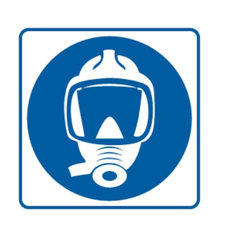 Condor (Breathing Apparatus Symbol), 6 in W x 6 in H, Square, Polycarbonate, 486G16 486G16