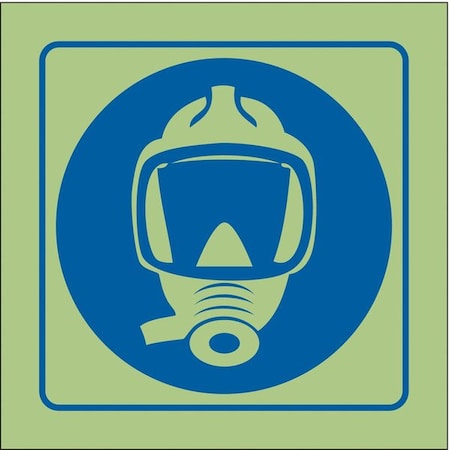 Condor (Breathing Apparatus Symbol), 6 in W x 6 in H, Square, Vinyl, 486G17 486G17