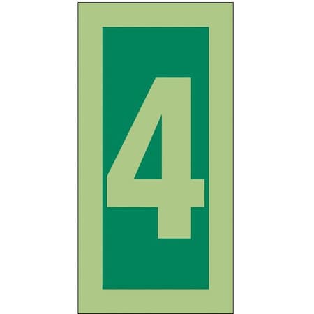 Condor IMO Number Sign, Number = 4, 3 in W x 6 in H, Vertical Rectangle, Vinyl, 486G27 486G27