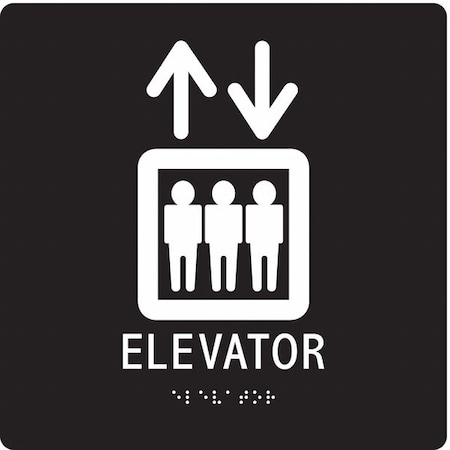 Condor ELEVATOR, 8 in W x 8 in H, Square, Modified Acrylic, 486G61 486G61