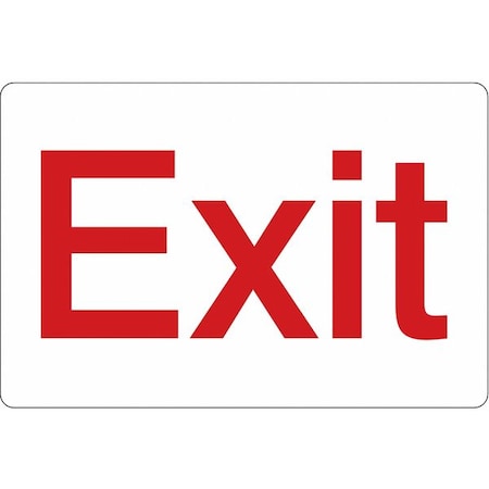 Condor Exit Sign, Acrylic, 9" W, 6" H, Exit, White 486H13