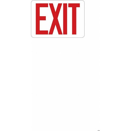 Condor Exit Sign, Acrylic, 10" W, 7" H, Exit, White 486H23