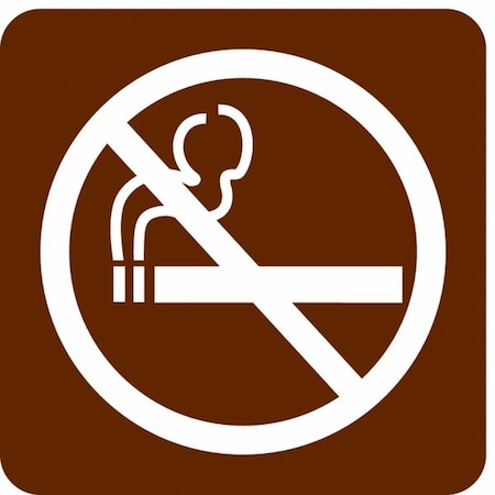 Condor No Header, (NO SMOKING SYMBOL), 3 in W x 3 in H, Square, Acrylic 486H25